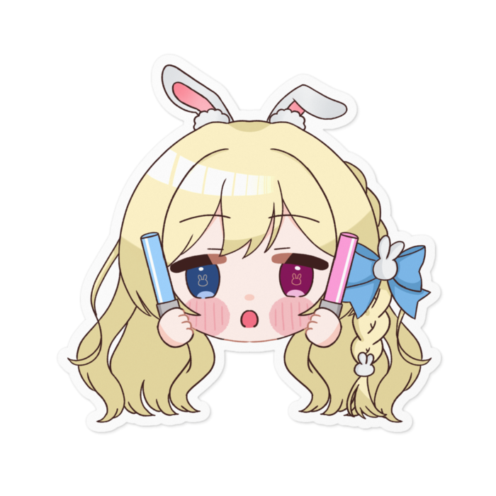 ゆるゆるありす ホワイト 100×100mm