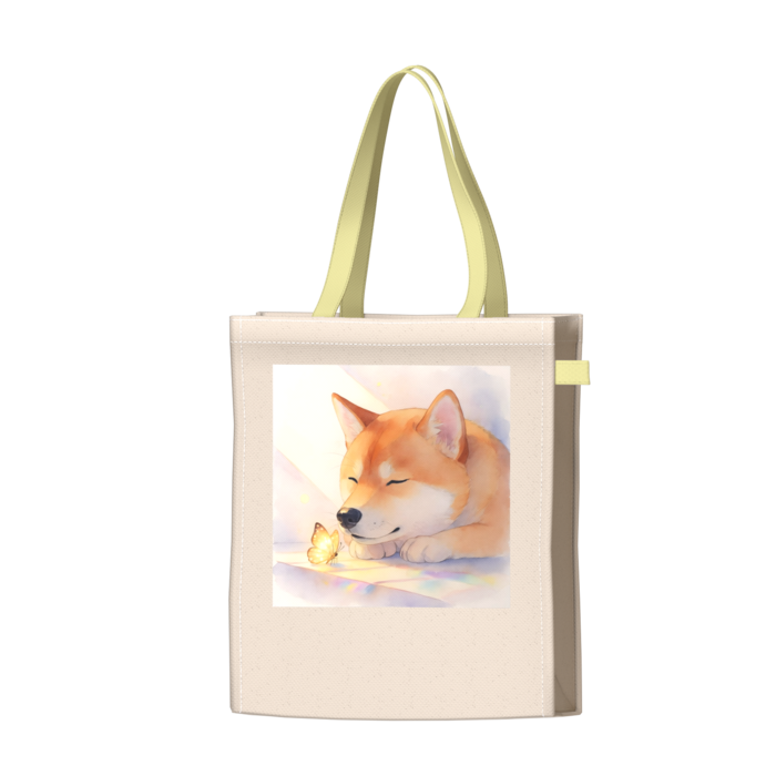 ツートンカラーバッグ - イエロー - W34 × H41 × D14cm