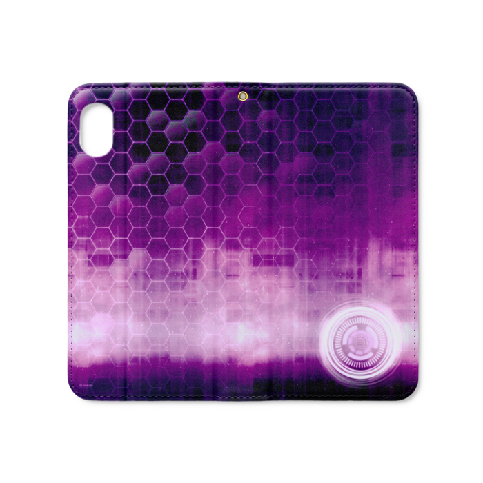 【手帳型iPhoneXR用カバー】CyberModel_purple