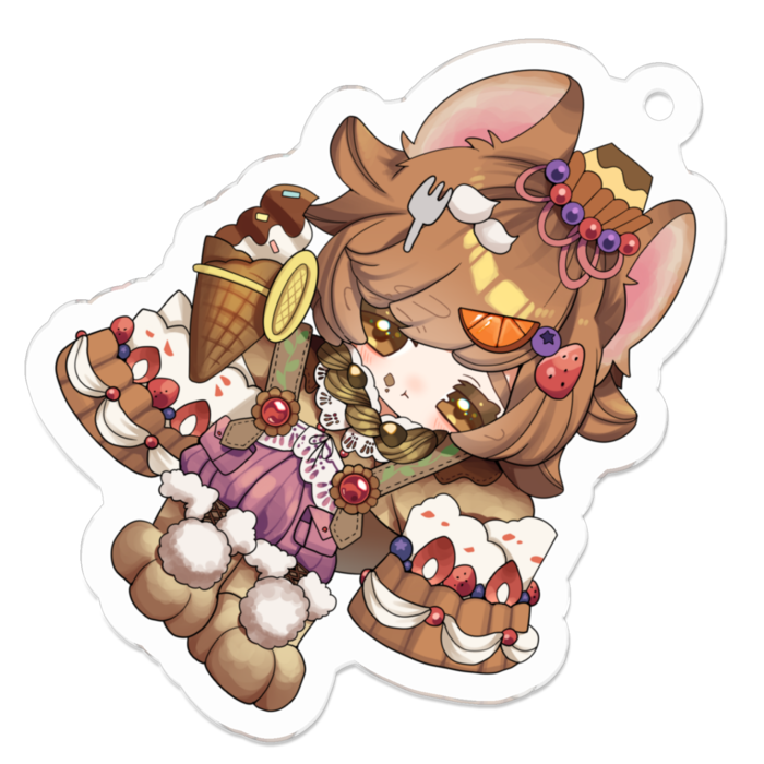 アクリルキーホルダー - 50 x 50 (mm)