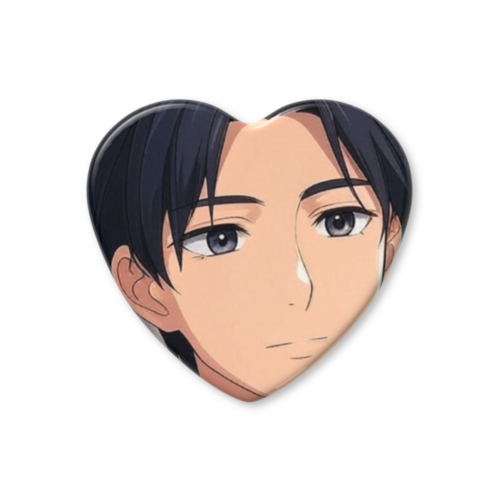 ハート缶バッジ - 52.5 × 57mm