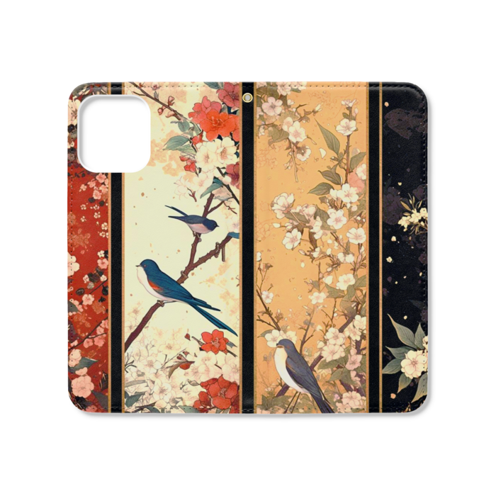 手帳型iPhoneケース(ベルトなし) - iPhone12 ProMax - ストラップ穴 あり