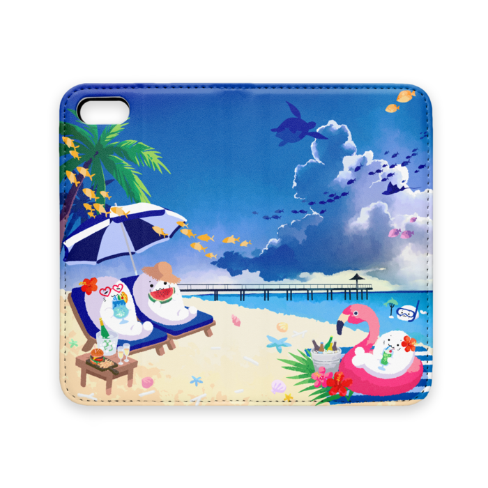 手帳型iPhoneケース(ベルトなし) - iPhone 5 / 5s / SE - ストラップ穴 なし