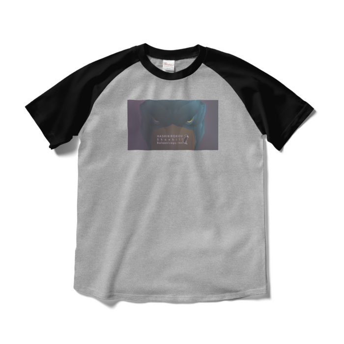 ラグランTシャツ - M - 杢グレー×ブラック