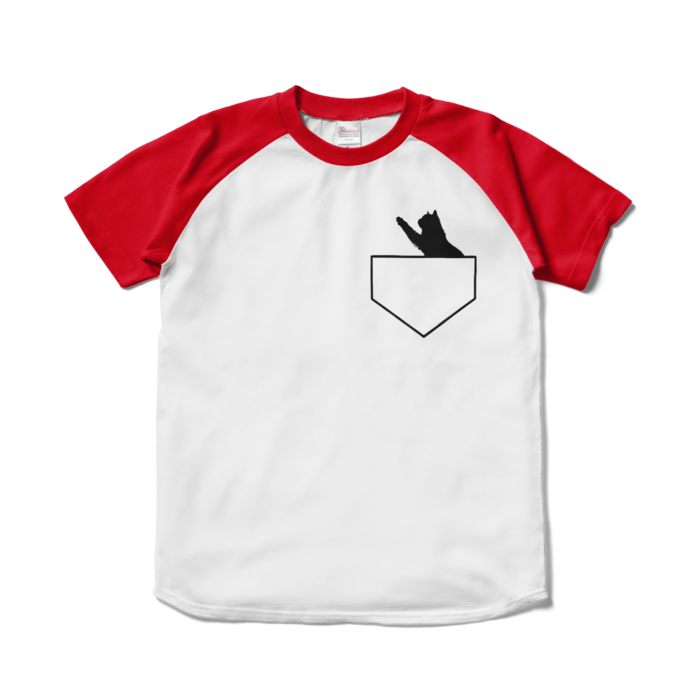 ラグランTシャツ - S - ホワイト×レッド