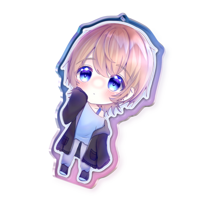 オーロラアクリルキーホルダー - 100 × 100mm