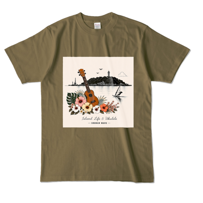 カラーTシャツ - L - オリーブ (濃色)