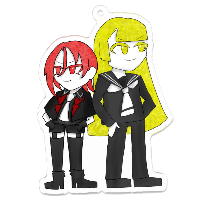 正統派アクリルキーホルダー - 70 x 70 (mm)