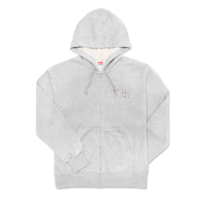 ジップパーカー　灰色　M