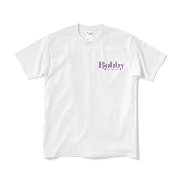 Tシャツ（短BobbyのTシャツ（ワンポイントロゴ・ライトパープル） - M納期） - M - ホワイト