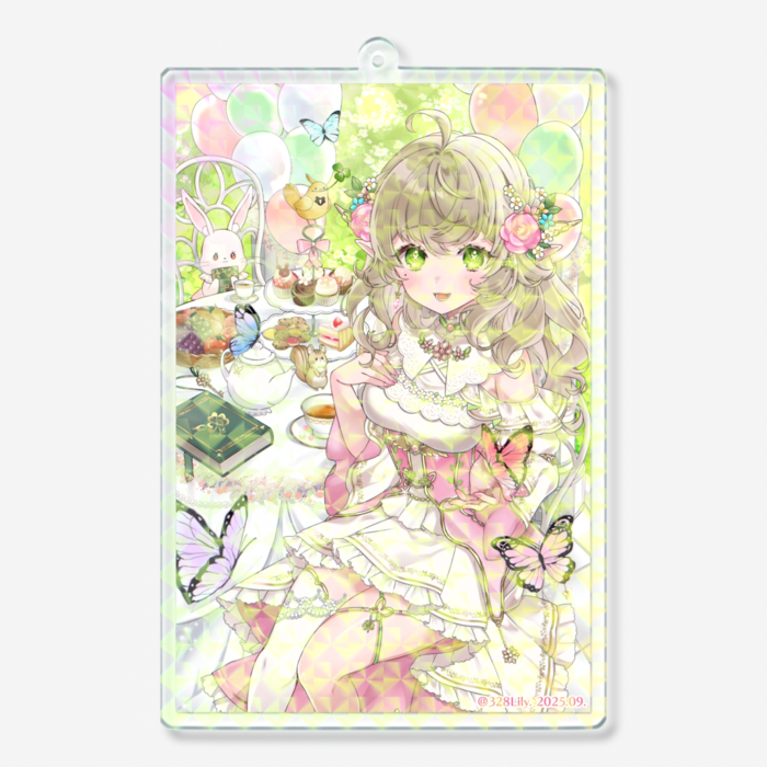 ホログラムアクリルキーホルダー - 100 × 100mm (モザイク)