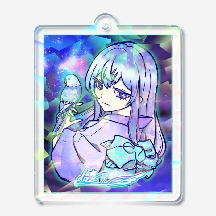 ホログラムアクリルキーホルダー - 50 × 50mm