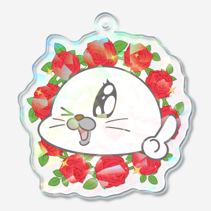 ホログラムアクリルキーホルダー - 50 × 50mm