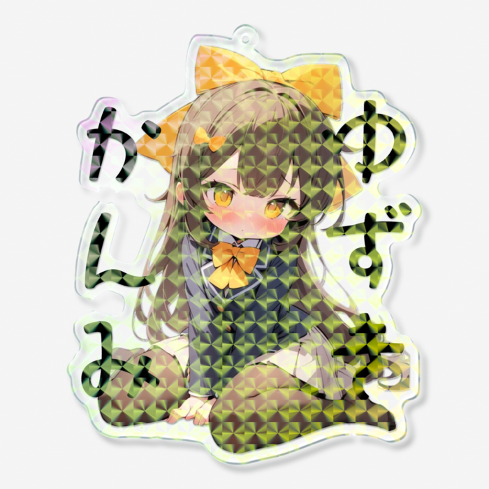 ホログラムアクリルキーホルダー - 100 × 100mm