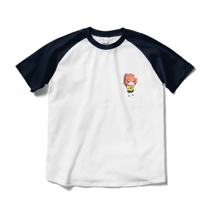 ラグランTシャツ - M - ホワイト×ネイビー