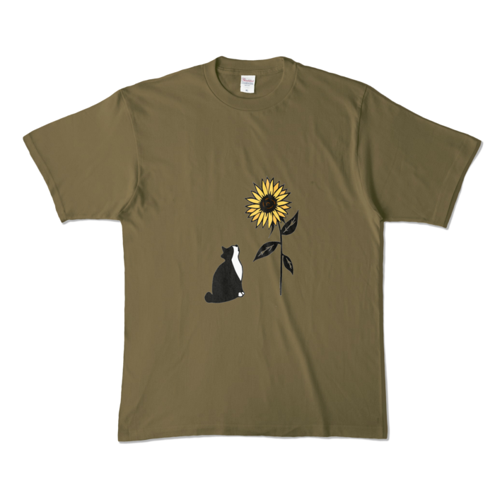 カラーTシャツ - XL - オリーブ (濃色)