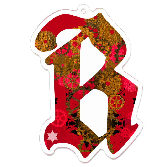 紅R　アクリルキーホルダー - 70 x 70 (mm)