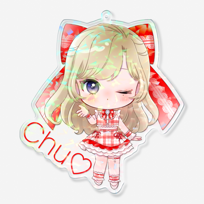 ホログラムアクリルキーホルダー - 100 × 100mm