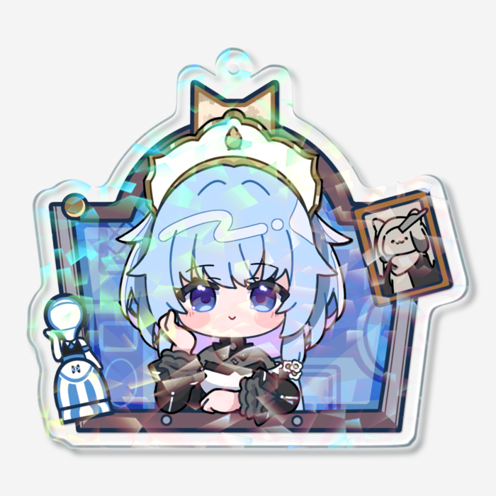 ホログラムアクリルキーホルダー - 70 × 70mm