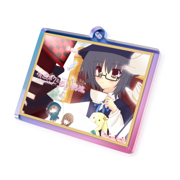 オーロラアクリルキーホルダー - 50 × 50mm