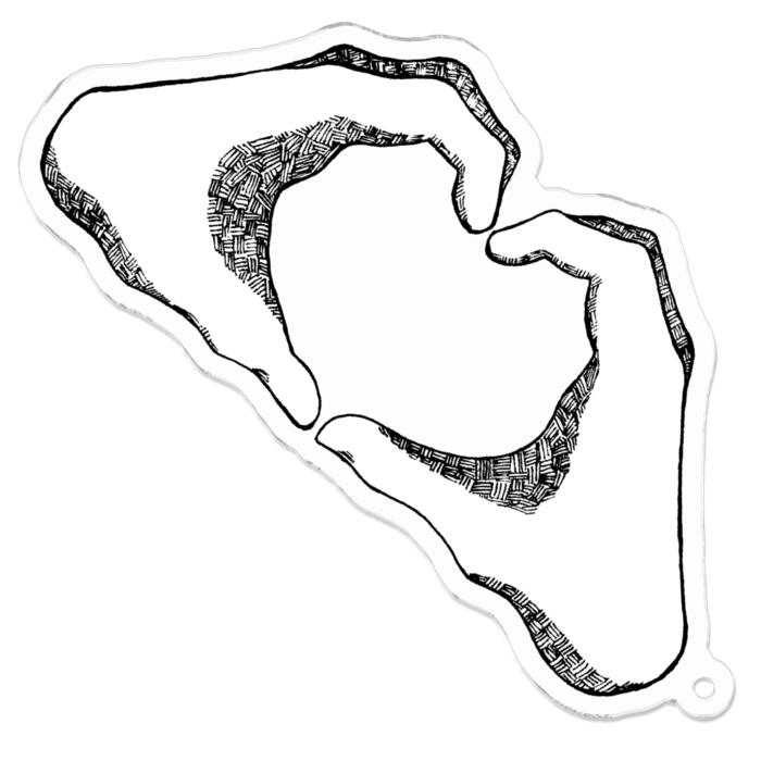 アクリルキーホルダー - 70 x 70 (mm)