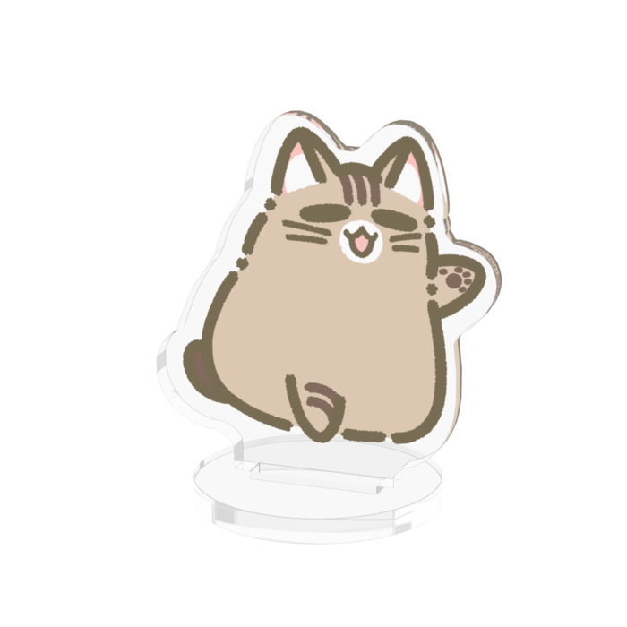 ぽてねこアクリルフィギュア - 50x50mm