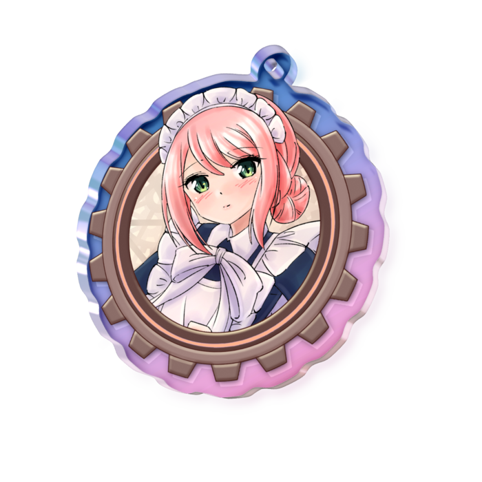 オーロラアクリルキーホルダー - 50 × 50mm