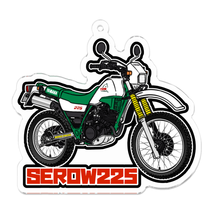 大人女性の アクリルキーホルダー SEROW225(カモシカロゴ) - 88サイクルズ キーホルダー・アクリルキーホルダー