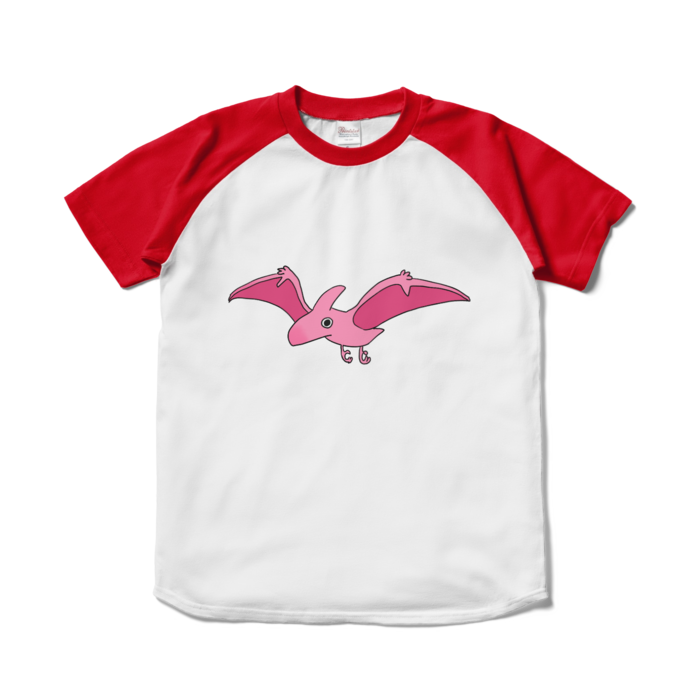 ラグランTシャツ - S - ホワイト×レッド