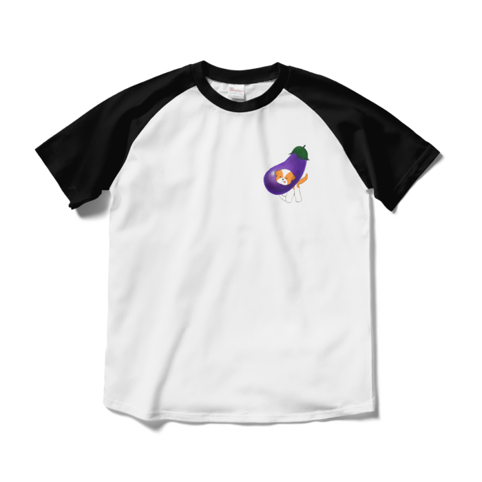 ラグランTシャツ - M - ホワイト×ブラック