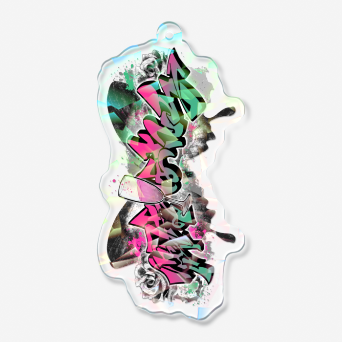 ホログラムアクリルキーホルダー - 70 × 70mm