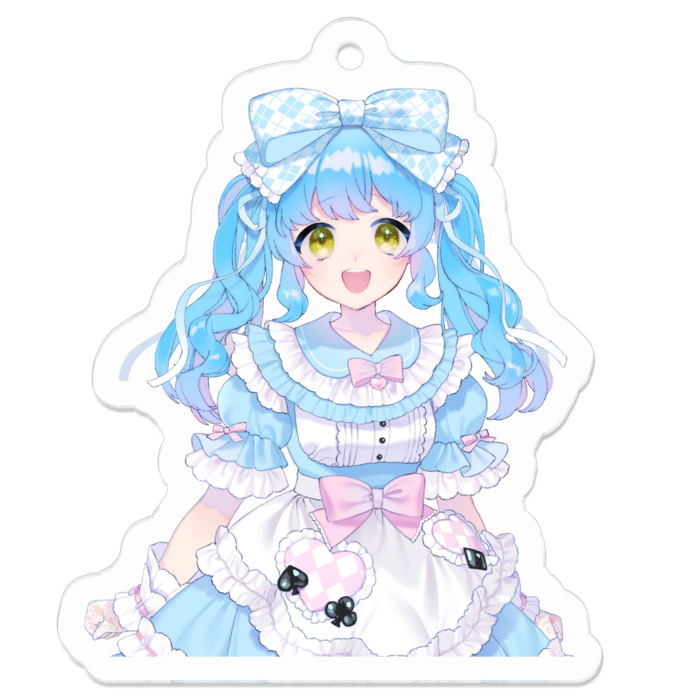 アリスアクリルキーホルダー - 50 x 50 (mm)