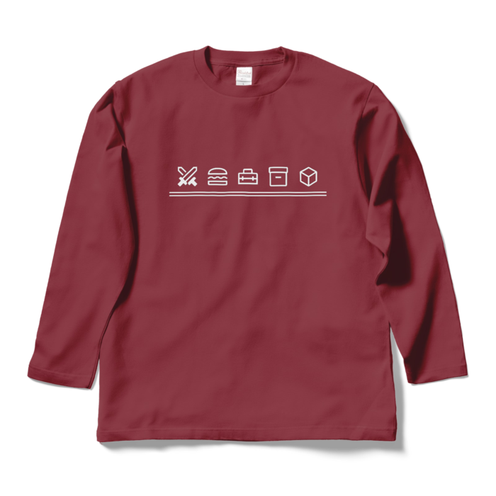 ロングスリーブTシャツ - L - 祭(バーガンディ)