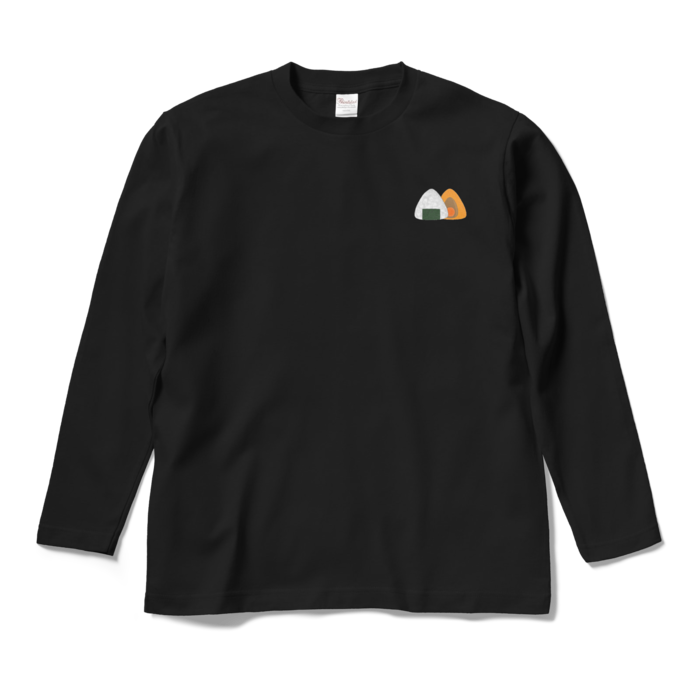 おにぎりロングスリーブ黒Tシャツ M