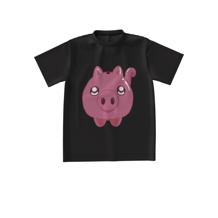 ビッグシルエットTシャツ黒 - S - 両面(1)