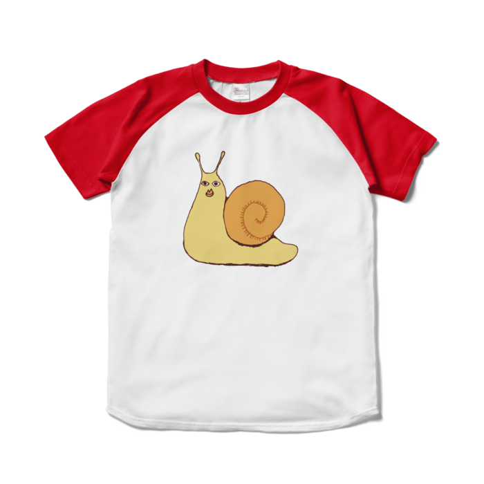 ラグランTシャツ - S - ホワイト×レッド