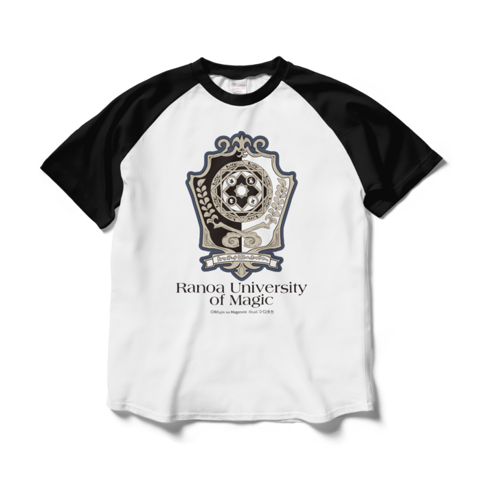 ラグランTシャツ - L - ホワイト×ブラック