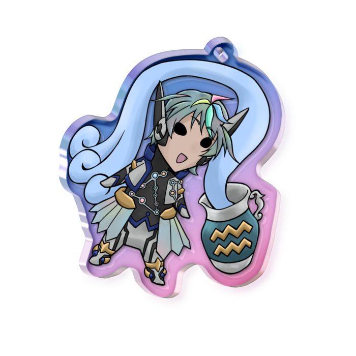 オーロラアクリルキーホルダー - 50 × 50mm