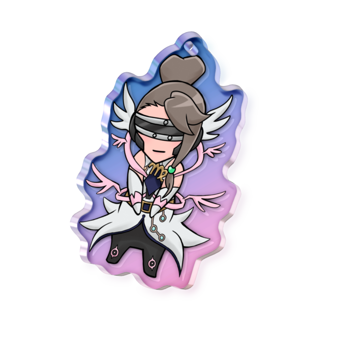 オーロラアクリルキーホルダー - 50 × 50mm