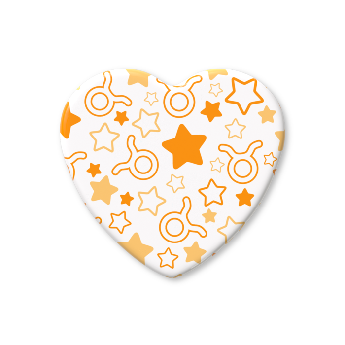 ハート缶バッジ - 57 × 52.5mm