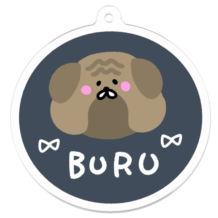 アクリルキーホルダー - 50 x 50 (mm)