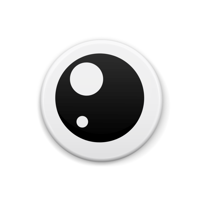 めだま（瞳孔広ver）缶バッジ - 25mm