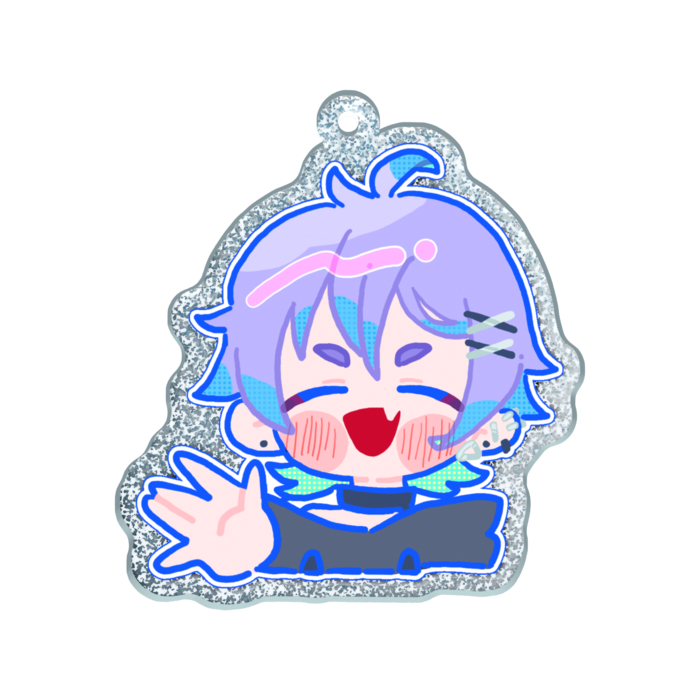 ラメアクリルキーホルダー - 50 × 50mm