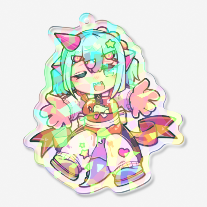 ホログラムアクリルキーホルダー - 70 × 70mm