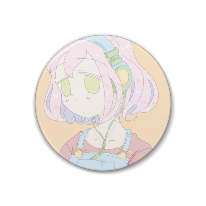 缶バッジ - 『ヘッドホンちゃん』 - 38mm