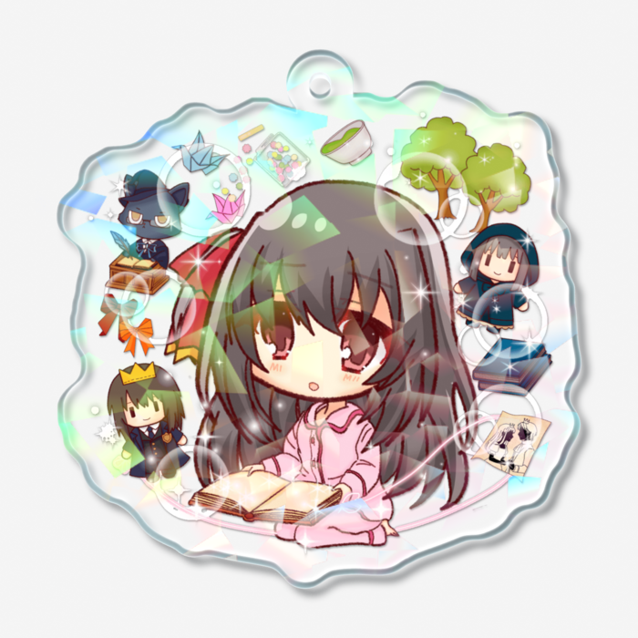 ホログラムアクリルキーホルダー - 50 × 50mm