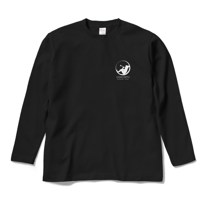 ロゴ長袖Tシャツ-ブラック(M)