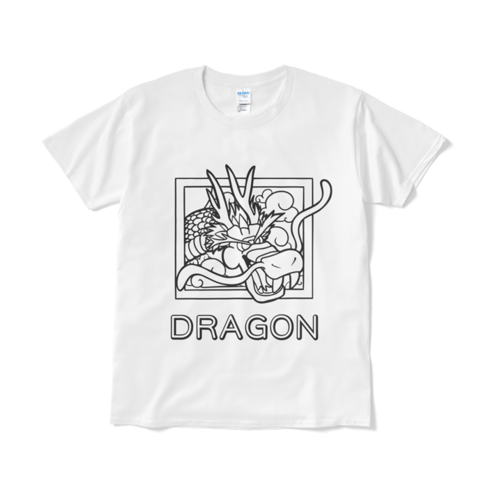 龍８のTシャツ文字あり- L - ホワイト