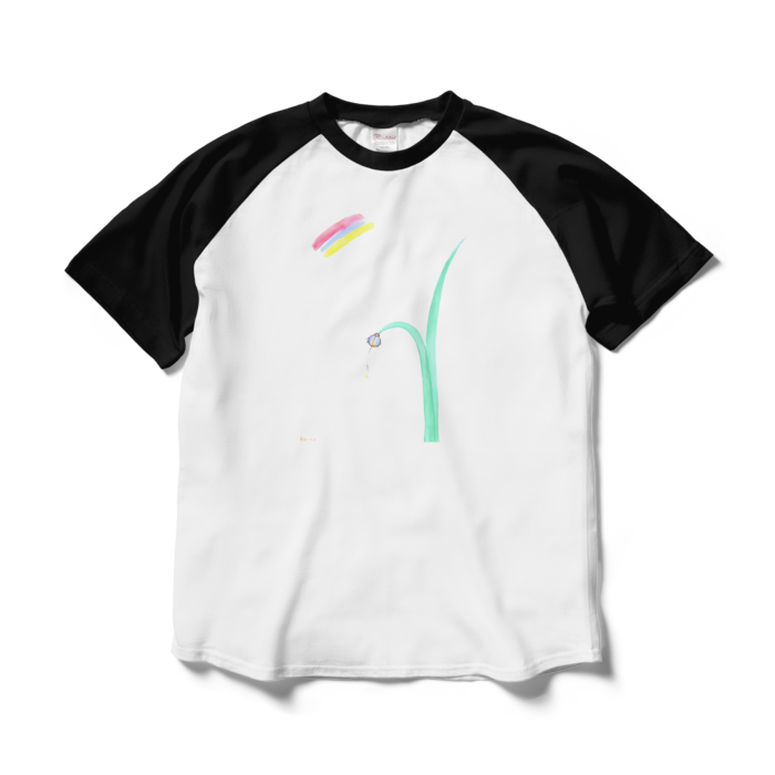ラグランTシャツ - L - ホワイト×ブラック