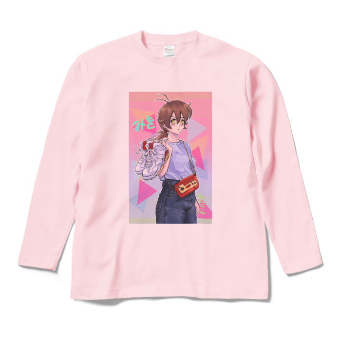 ロングスリーブTシャツ - M - ライトピンク